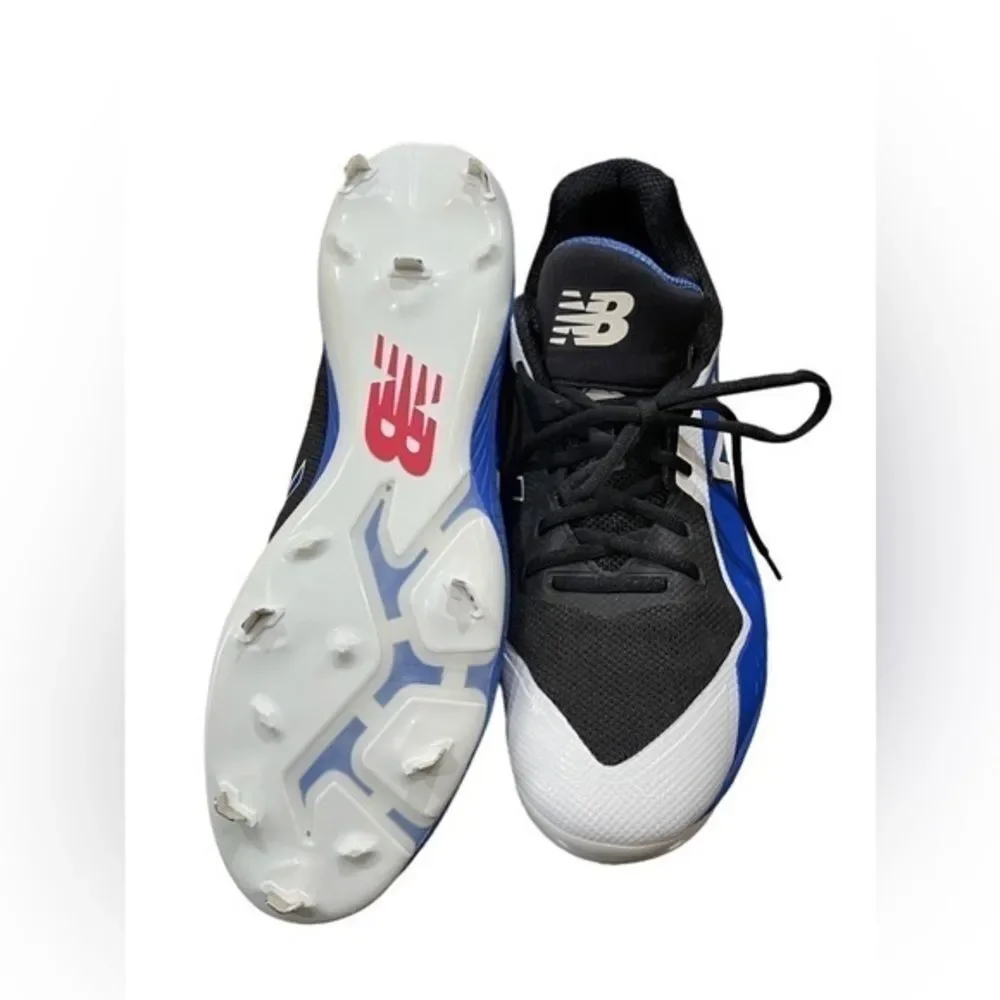 New Balance Baseball Cleat Style L4040BB4 Blue/Black/White Mens size 16 NWOT